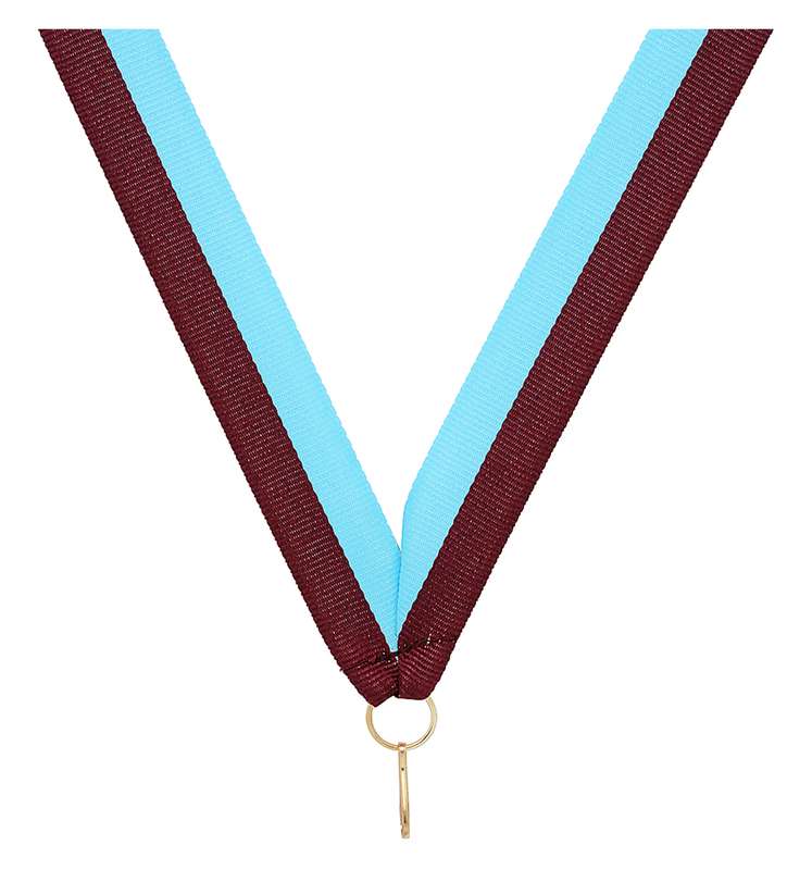 Maroon / Light Blue Ribbon