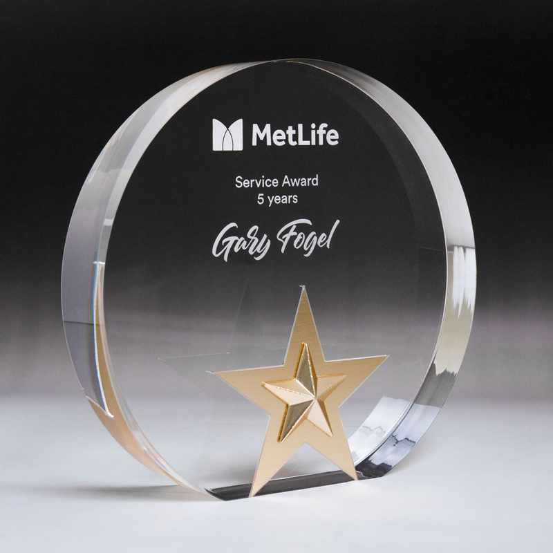 Golden Glow Acrylic Round